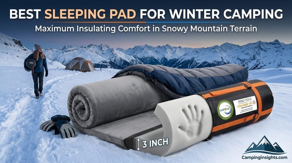Best sleeping pad for winter camping in snowy mountain terrain