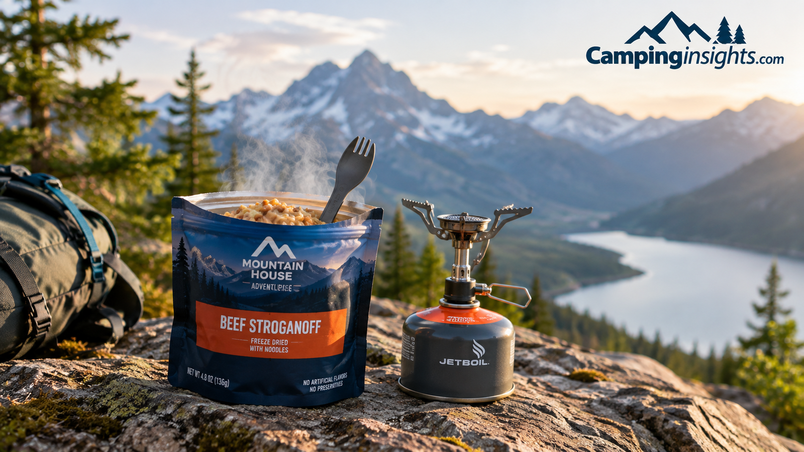Freeze-dried backpacking meal pouch idea