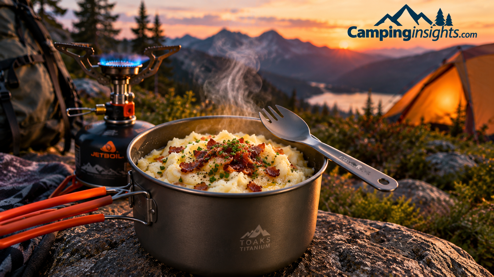 Instant mashed potatoes backpacking food idea