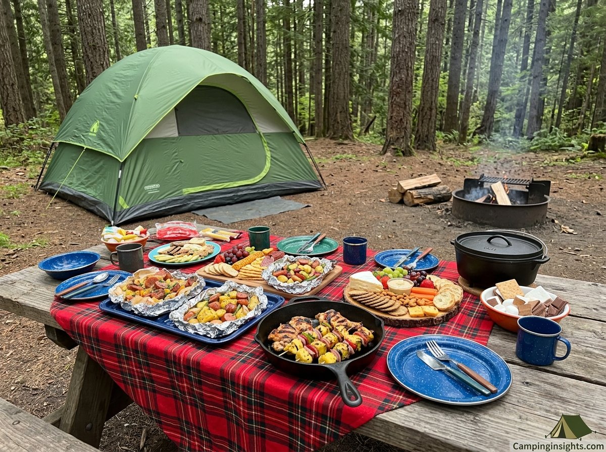 Overview of camping food categories covered in this guide